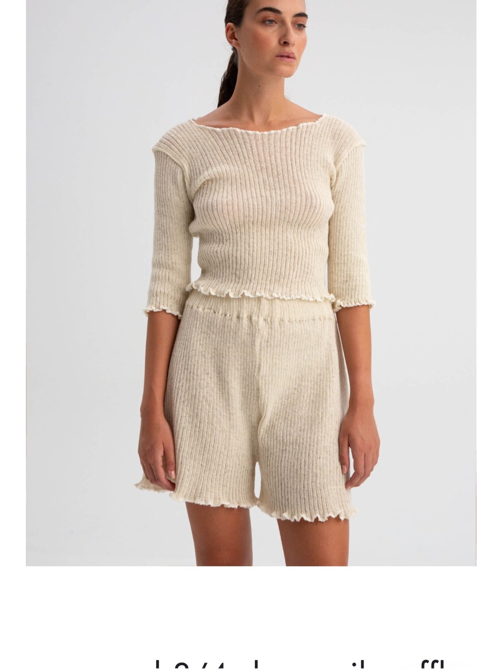 *ISO* Nonna Lietta wool rib ruffle top and or shorts